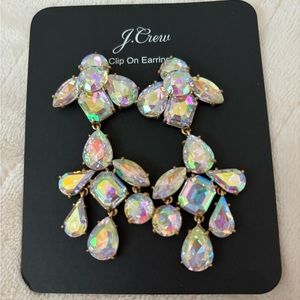 Fabulous JCrew Iridescent Clip on Earrings. NWT
